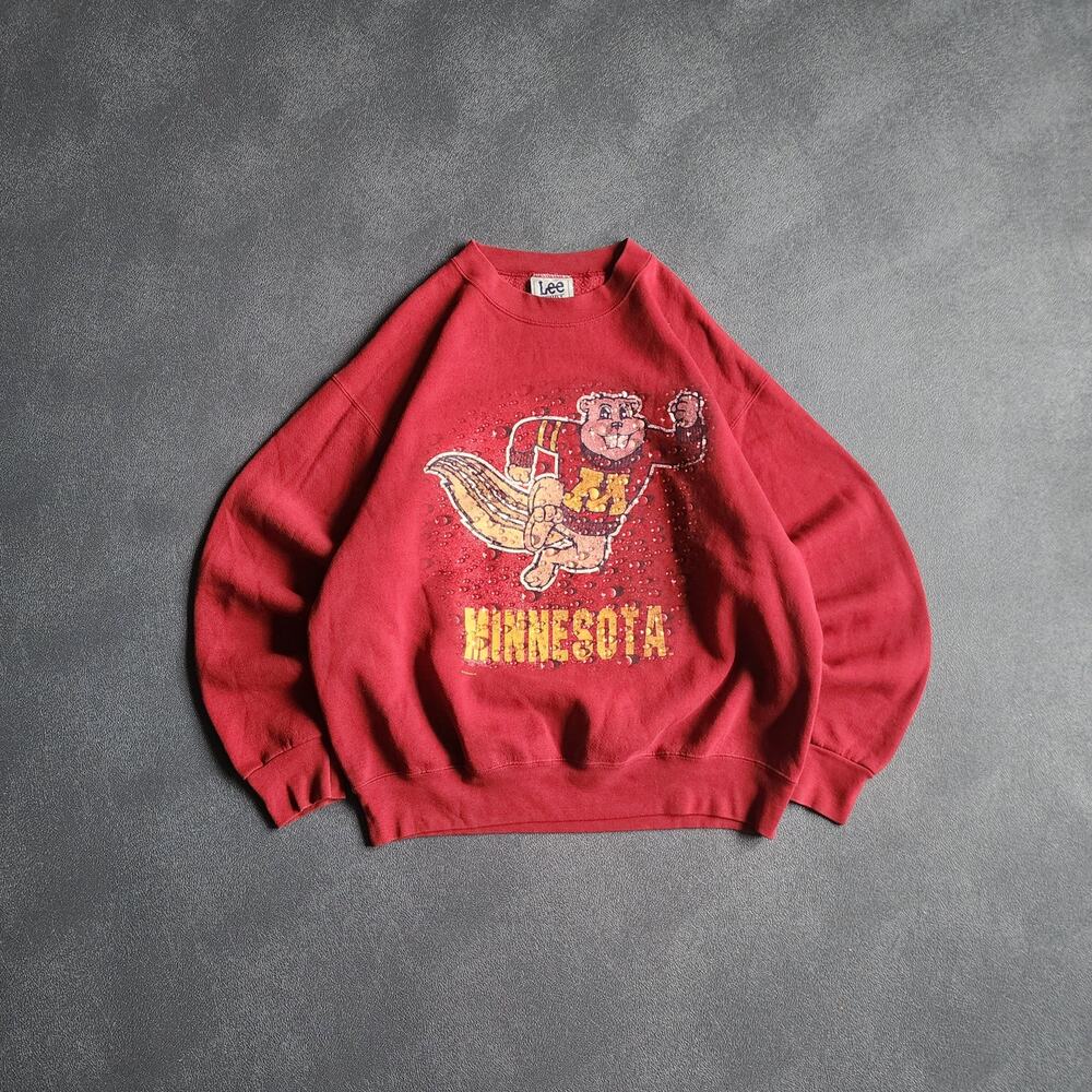 Vintage 90's Minnesota Golden Gophers Nutmeg Red Sweatshirt Large